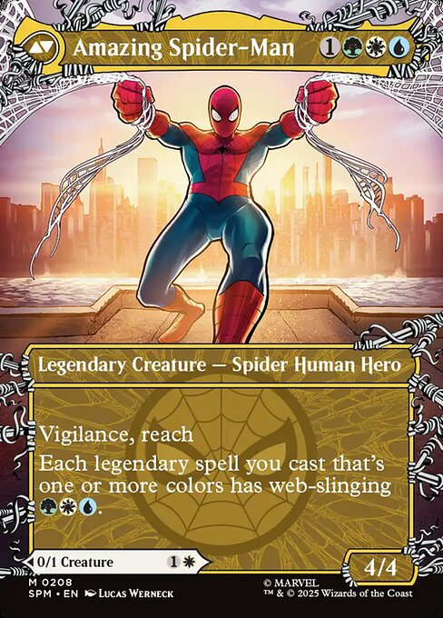 Marvel's Spider-Man - 208 - Peter Parker // Amazing Spider-Man - Mythic - C - Non-foil - Promo (Back)