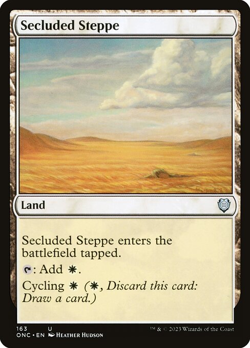 Phyrexia: All Will Be One Commander - 163 - Secluded Steppe - Uncommon - C - Non-foil (Front)