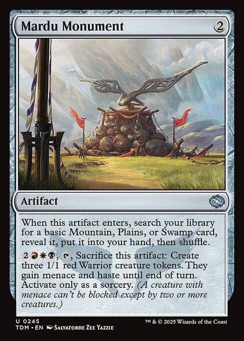 Tarkir: Dragonstorm - 245 - Mardu Monument - Uncommon - C - Non-foil (Front)