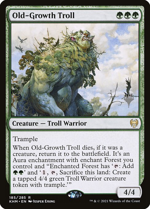 Kaldheim Promos - 185p - Old-Growth Troll - Rare - G - Foil - Promo (Front)