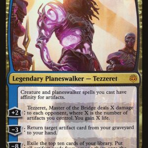 War of the Spark - 275 - Tezzeret, Master of the Bridge - Mythic - UB - Foil - Promo (Front)