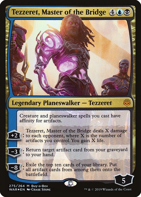 War of the Spark - 275 - Tezzeret, Master of the Bridge - Mythic - UB - Foil - Promo (Front)