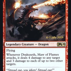 Core Set 2020 Promos - 136s - Drakuseth, Maw of Flames - Rare - R - Foil - Datestamped Promo (Front)