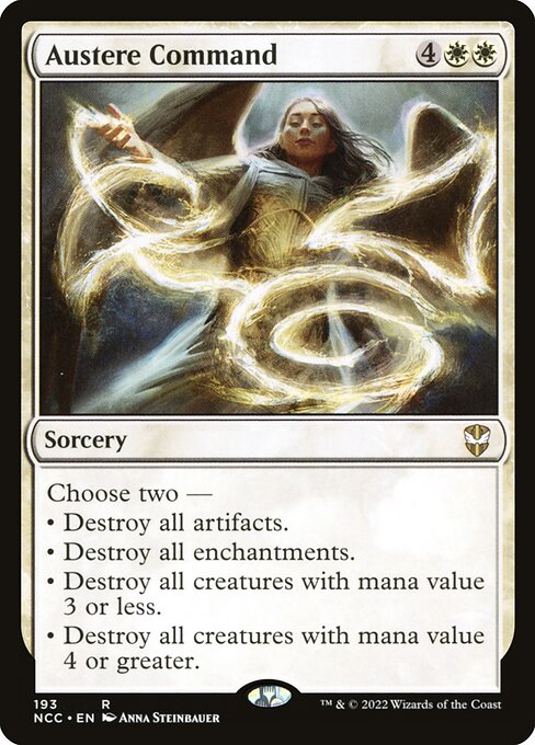 New Capenna Commander - 193 - Austere Command - Rare - W - Non-foil (Front)