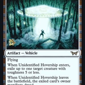 Duskmourn: House of Horror Promos - 37s - Unidentified Hovership - Rare - W - Foil - Datestamped Promo (Front)