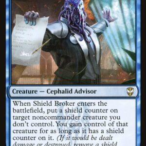 New Capenna Commander - 29 - Shield Broker - Rare - U - Non-foil (Front)