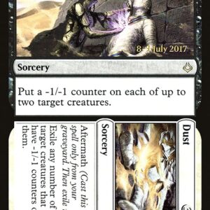 Hour of Devastation Promos - 155s - Grind // Dust - Rare - WB - Foil - Datestamped Promo (Front)