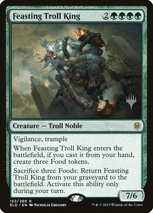 Throne of Eldraine Promos - 152p - Feasting Troll King - Rare - G - Foil - Promo (Front)