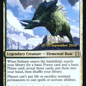 Zendikar Rising Promos - 240s - Yasharn, Implacable Earth - Rare - WG - Foil - Datestamped Promo (Front)