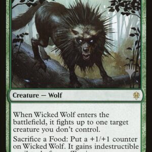 Throne of Eldraine Promos - 181p - Wicked Wolf - Rare - G - Foil - Promo (Front)
