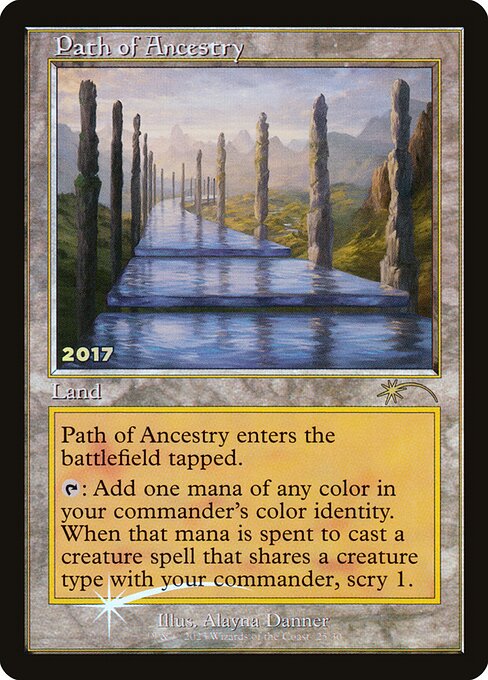 30th Anniversary Play Promos - 25 - Path of Ancestry - Rare - C - Foil - Datestamped Promo (Front)