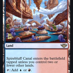 Outlaws of Thunder Junction Promos - 270s - Spirebluff Canal - Rare - C - Foil - Datestamped Promo (Front)