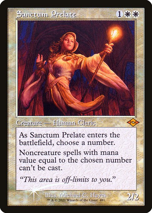 Modern Horizons 2 - 491 - Sanctum Prelate - Mythic - W - Foil - Promo (Front)