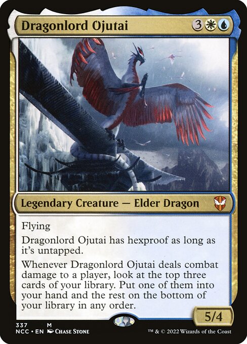 New Capenna Commander - 337 - Dragonlord Ojutai - Mythic - WU - Non-foil (Front)