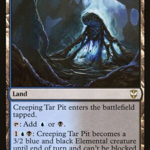 New Capenna Commander - 396 - Creeping Tar Pit - Rare - C - Non-foil (Front)