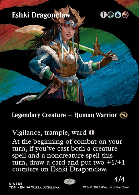 Tarkir: Dragonstorm - 356 - Eshki Dragonclaw - Rare - Multi - Foil (Front)