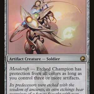 Scars of Mirrodin - 154 - Etched Champion - Rare - C - Non-foil (Front)