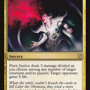 Commander 2013 - 188 - Fiery Justice - Rare - Multi - Non-foil (Front)