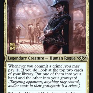 Outlaws of Thunder Junction Promos - 220s - Marchesa, Dealer of Death - Rare - Multi - Foil - Datestamped Promo (Front)