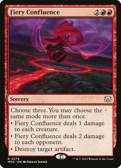 March of the Machine Commander - 278 - Fiery Confluence - Rare - R - Non-foil (Front)