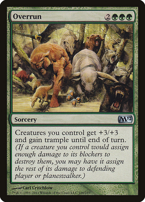Magic 2012 - 186 - Overrun - Uncommon - G - Non-foil (Front)