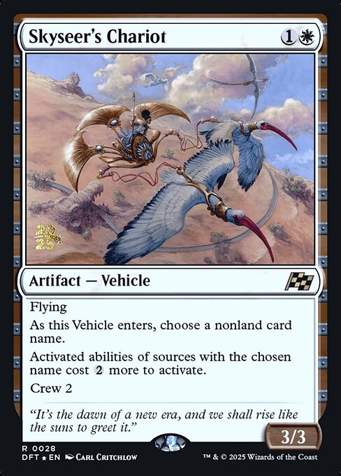 Aetherdrift Promos - 28s - Skyseer's Chariot - Rare - W - Foil - Datestamped Promo (Front)