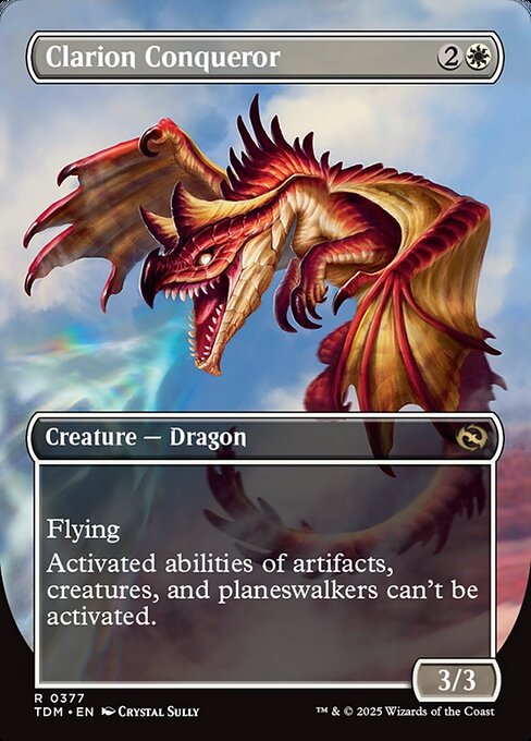 Tarkir: Dragonstorm - 377 - Clarion Conqueror // Clarion Conqueror - Rare - C - Non-foil (Back)