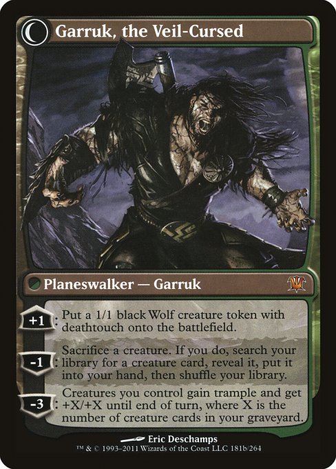 Innistrad - 181 - Garruk Relentless // Garruk, the Veil-Cursed - Mythic - C - Non-foil (Back)