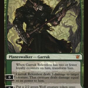 Innistrad - 181 - Garruk Relentless // Garruk, the Veil-Cursed - Mythic - C - Non-foil (Front)