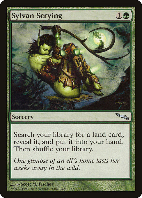 Mirrodin - 130 - Sylvan Scrying - Uncommon - G - Non-foil (Front)