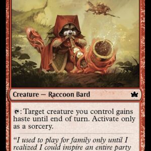 Bloomburrow - 148 - Raccoon Rallier - Common - R - Foil (Front)
