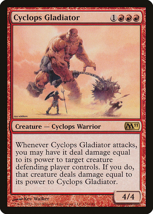 Magic 2011 - 131 - Cyclops Gladiator - Rare - R - Foil (Front)