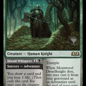Wilds of Eldraine Promos - 231p - Mosswood Dreadknight // Dread Whispers - Rare - G - Non-foil - Promo (Front)