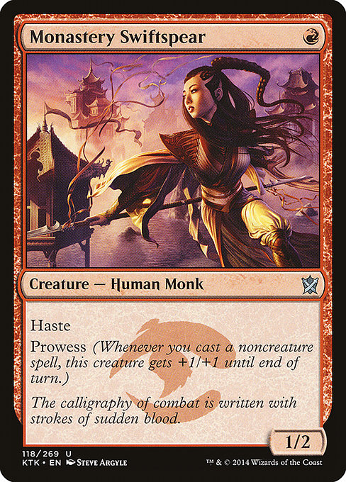 Khans of Tarkir - 118 - Monastery Swiftspear - Uncommon - R - Non-foil (Front)