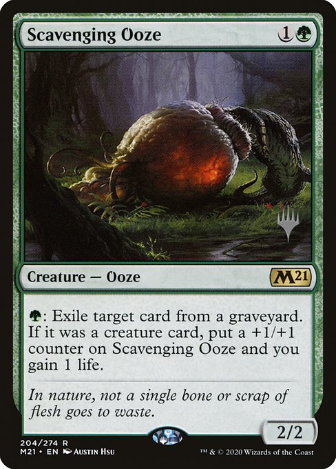 Core Set 2021 Promos - 204p - Scavenging Ooze - Rare - G - Foil - Promo (Front)