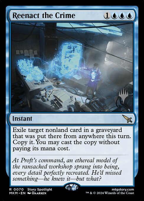 Murders at Karlov Manor Promos - 70p - Reenact the Crime - Rare - U - Foil - Promo (Front)