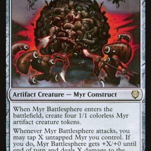 Phyrexia: All Will Be One Commander - 138 - Myr Battlesphere - Rare - C - Non-foil (Front)