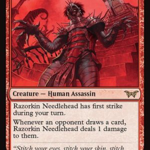 Duskmourn: House of Horror - 153 - Razorkin Needlehead - Rare - R - Non-foil (Front)