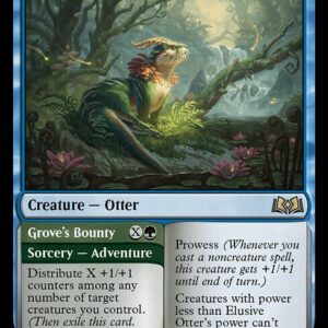 Wilds of Eldraine - 225 - Elusive Otter // Grove's Bounty - Rare - U - Non-foil (Front)