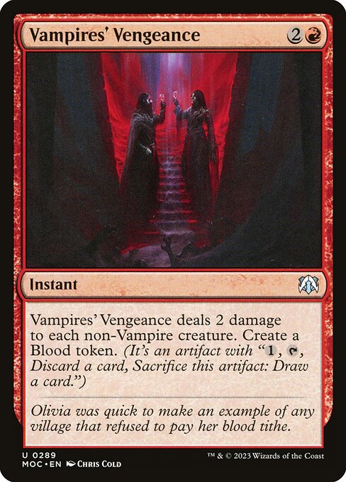 March of the Machine Commander - 289 - Vampires' Vengeance - Uncommon - R - Non-foil (Front)