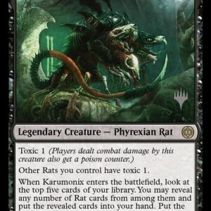 Phyrexia: All Will Be One Promos - 98p - Karumonix, the Rat King - Rare - B - Non-foil - Promo (Front)