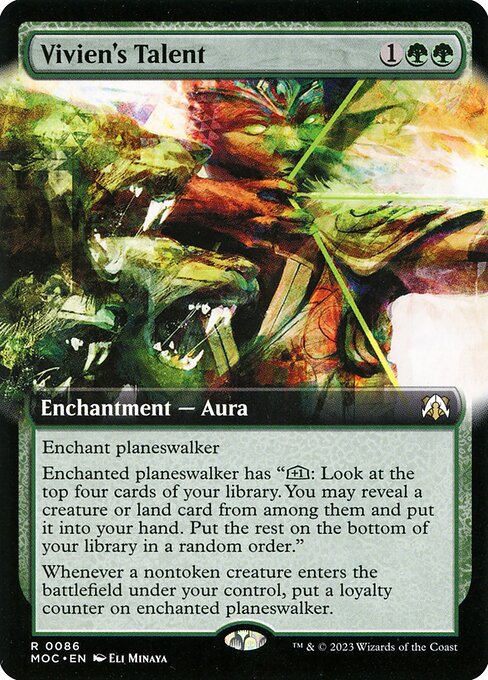 March of the Machine Commander - 86 - Vivien's Talent - Rare - G - Non-foil (Front)