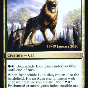 Theros Beyond Death Promos - 210s - Bronzehide Lion - Rare - WG - Foil - Datestamped Promo (Front)
