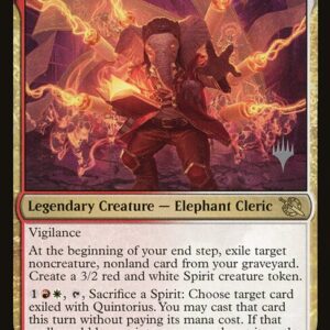 March of the Machine Promos - 250p - Quintorius, Loremaster - Rare - WR - Non-foil - Promo (Front)