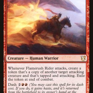 Commander 2019 - 143 - Flamerush Rider - Rare - R - Non-foil (Front)