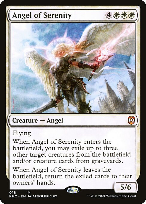 Kaldheim Commander - 18 - Angel of Serenity - Mythic - W - Non-foil (Front)