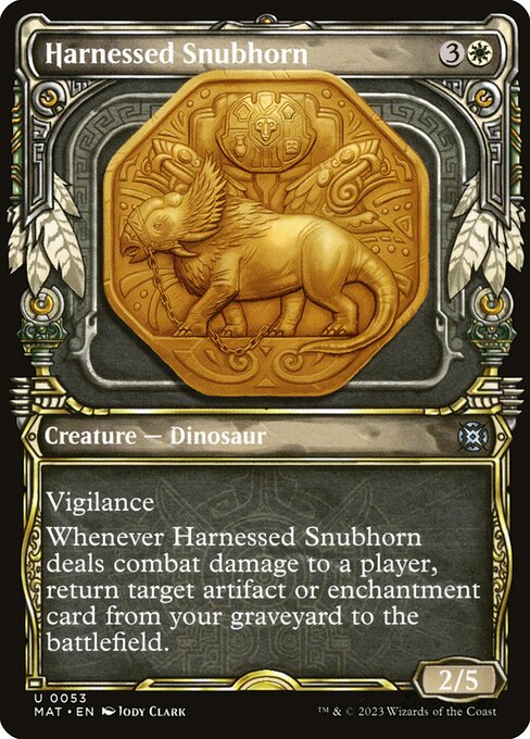March of the Machine: The Aftermath - 53 - Harnessed Snubhorn - Uncommon - W - Non-foil (Front)