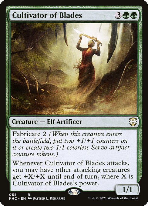 Kaldheim Commander - 55 - Cultivator of Blades - Rare - G - Non-foil (Front)