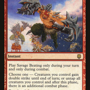 Darksteel - 67 - Savage Beating - Rare - R - Non-foil (Front)