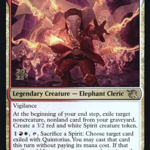 March of the Machine Promos - 250s - Quintorius, Loremaster - Rare - WR - Foil - Datestamped Promo (Front)